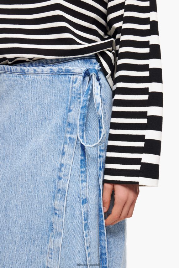 Bimba Y Lola falda vaquera midi cruzada PT6884526 ropa azul