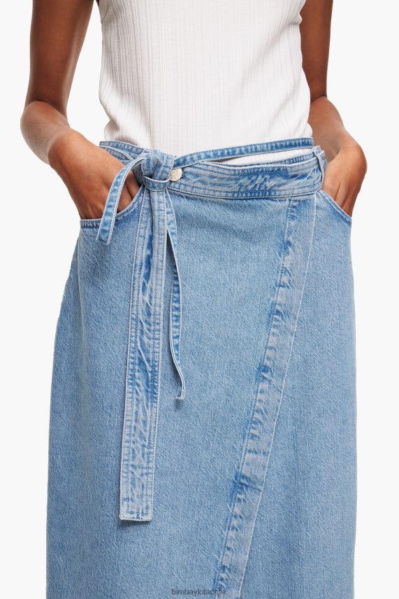 Bimba Y Lola falda vaquera midi cruzada PT6884527 ropa azul