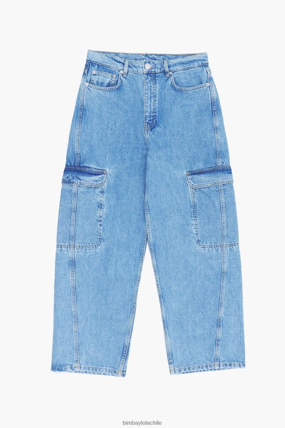Bimba Y Lola pantalones cargo de mezclilla PT6884507 ropa azul