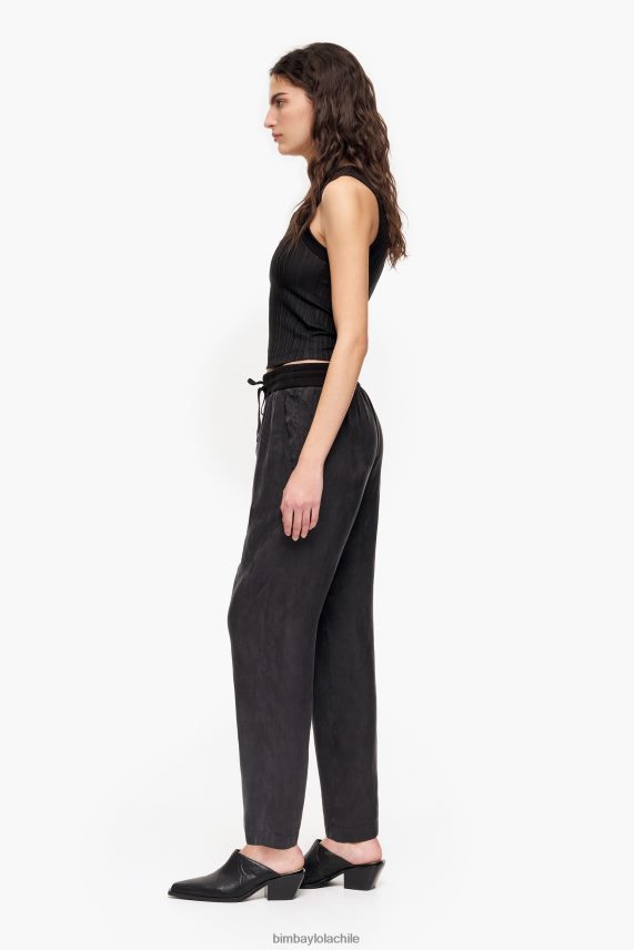 Bimba Y Lola pantalones jogger cupro PT6884413 ropa negro