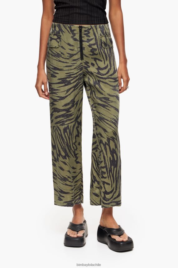 Bimba Y Lola pantalones kaki con diseño de alas de mariposa PT6884402 ropa fluido