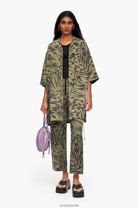 Bimba Y Lola pantalones kaki con diseño de alas de mariposa PT6884402 ropa fluido