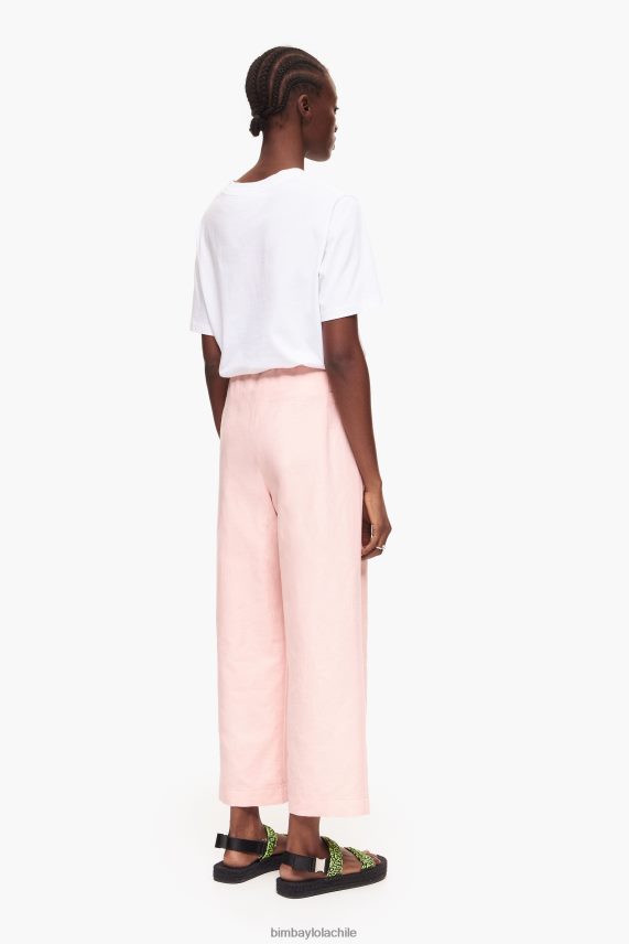 Bimba Y Lola pantalones ligeros de lino PT6884405 ropa rosa