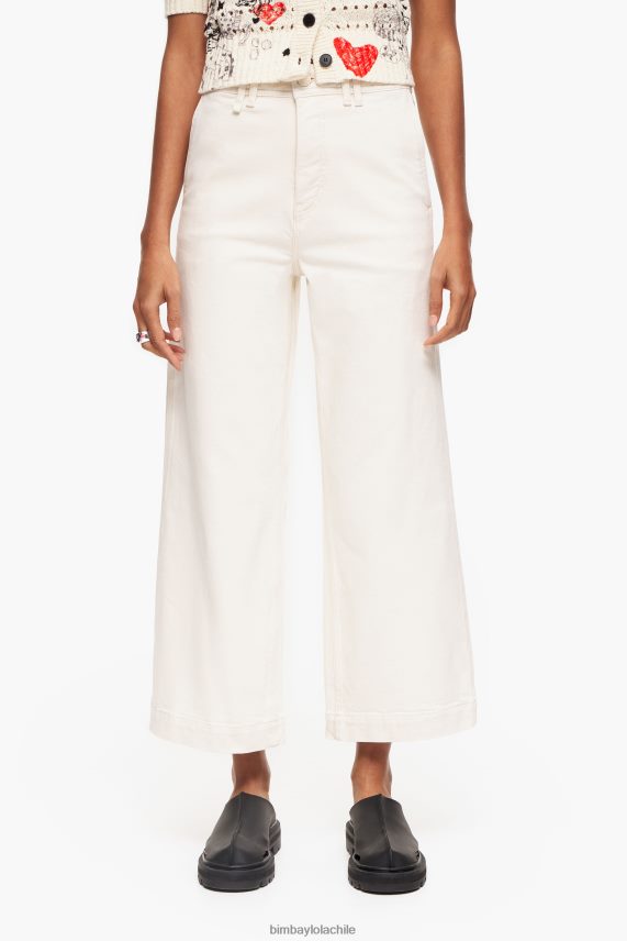 Bimba Y Lola culotte - vaqueros de tiro alto PT6884443 ropa crema