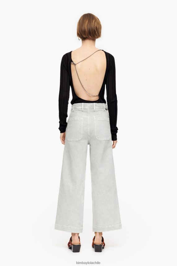 Bimba Y Lola culotte - vaqueros de tiro alto PT6884519 ropa Menta verde