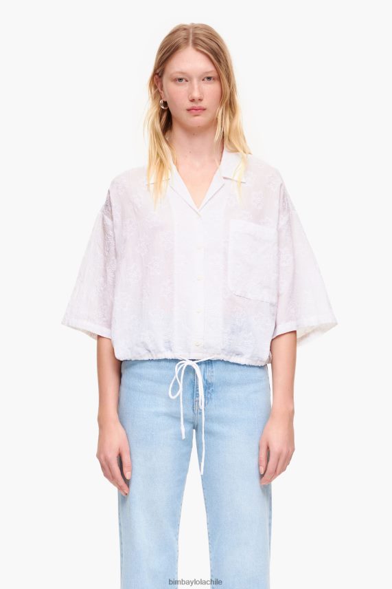 Bimba Y Lola blusa corta de jacquard PT6884324 ropa floral