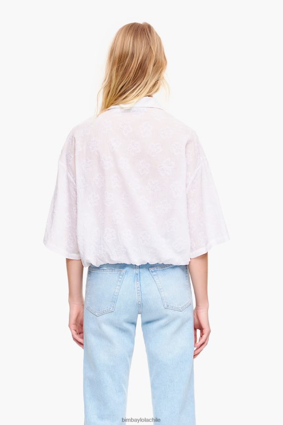 Bimba Y Lola blusa corta de jacquard PT6884324 ropa floral