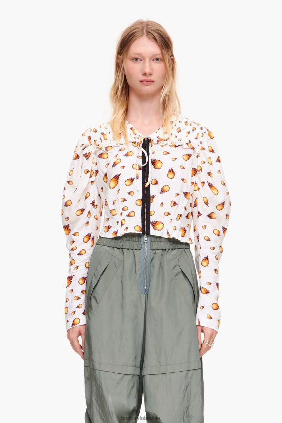 Bimba Y Lola blusa corta fuego PT6884343 ropa Marfil