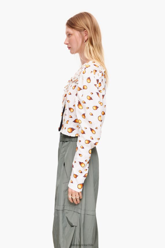 Bimba Y Lola blusa corta fuego PT6884343 ropa Marfil