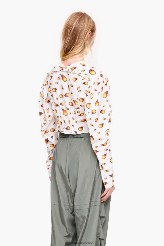Bimba Y Lola blusa corta fuego PT6884343 ropa Marfil