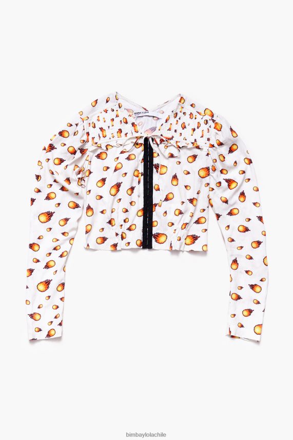 Bimba Y Lola blusa corta fuego PT6884343 ropa Marfil