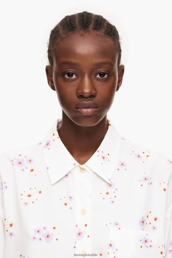 Bimba Y Lola camisa con estampado de flores acrílicas PT6884337 ropa blanco