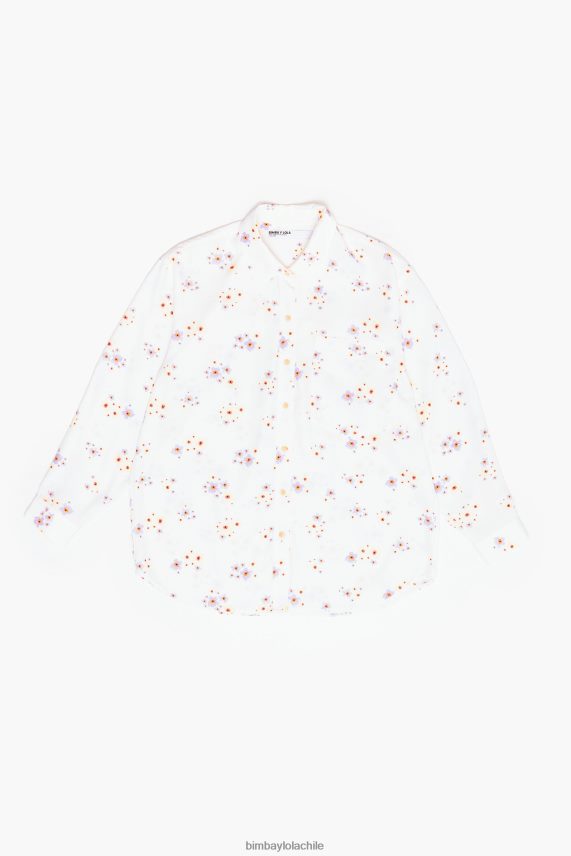 Bimba Y Lola camisa con estampado de flores acrílicas PT6884337 ropa blanco