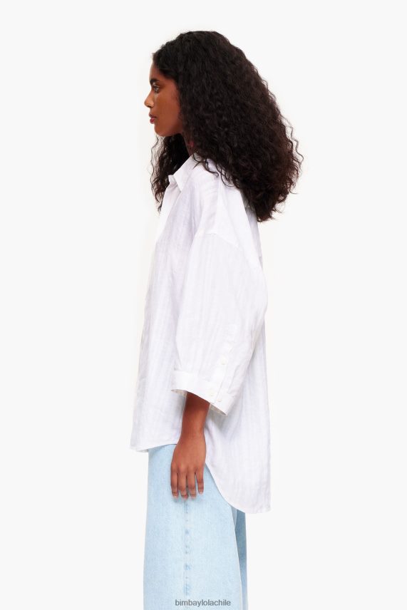 Bimba Y Lola camisa de lino PT6884329 ropa blanco