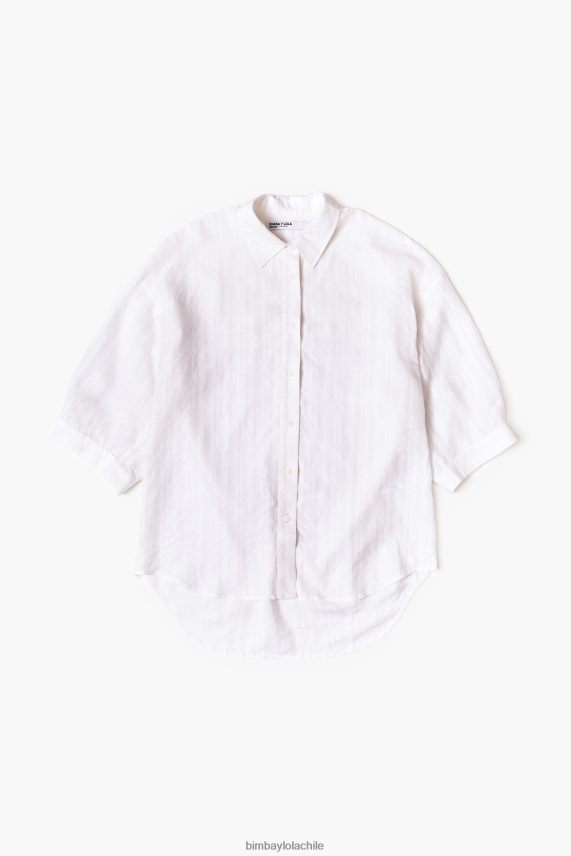 Bimba Y Lola camisa de lino PT6884329 ropa blanco