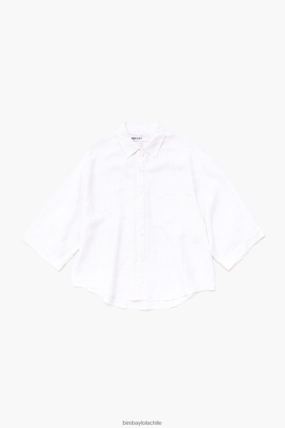 Bimba Y Lola camisa de lino PT6884332 ropa blanco