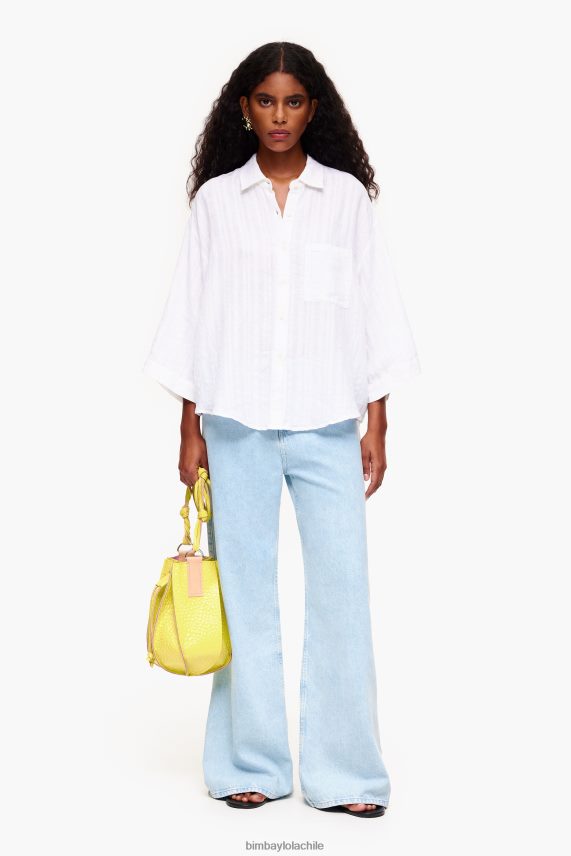 Bimba Y Lola camisa de lino PT6884332 ropa blanco