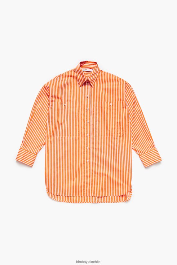 Bimba Y Lola camisa oversize a rayas PT6884334 ropa naranja