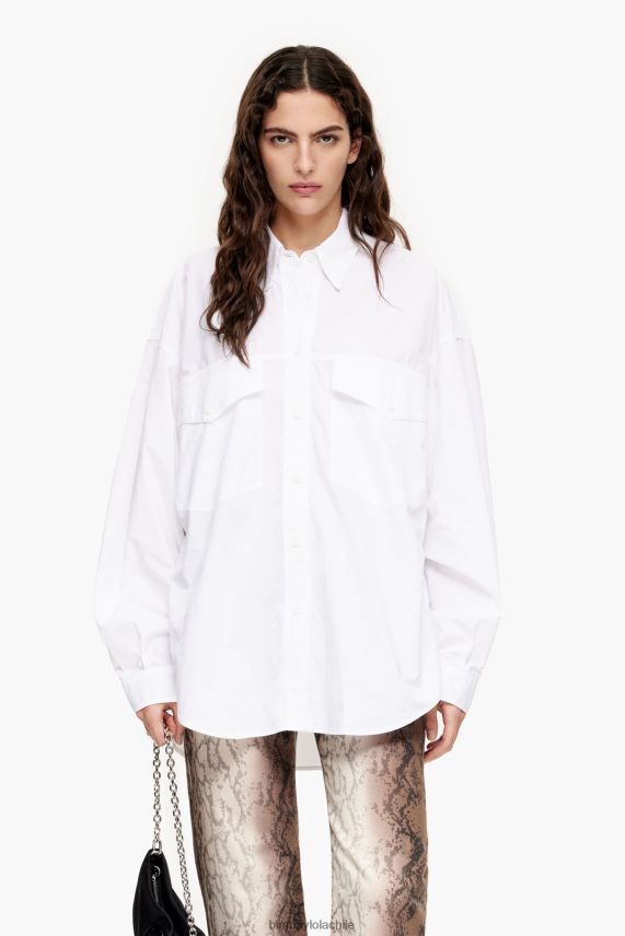 Bimba Y Lola camisa oversize de popelina PT6884333 ropa blanco