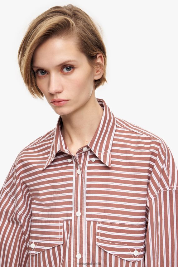 Bimba Y Lola camisa oversize de popelina PT6884335 ropa marrón