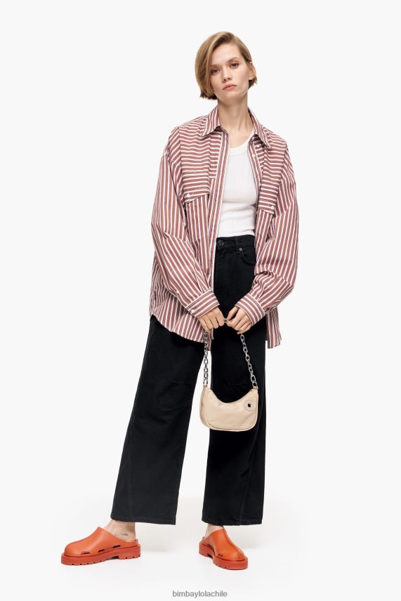 Bimba Y Lola camisa oversize de popelina PT6884335 ropa marrón