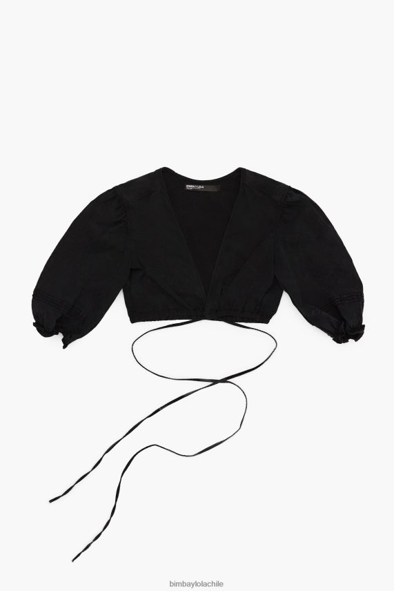 Bimba Y Lola top de mezclilla PT6884339 ropa negro