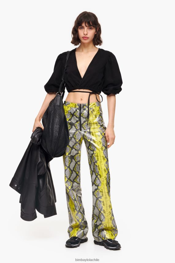 Bimba Y Lola top de mezclilla PT6884339 ropa negro