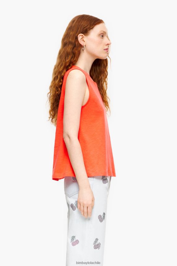 Bimba Y Lola Camiseta de algodón PT6884295 ropa coral
