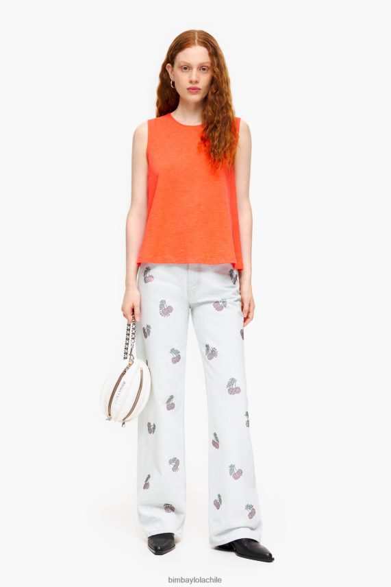 Bimba Y Lola Camiseta de algodón PT6884295 ropa coral