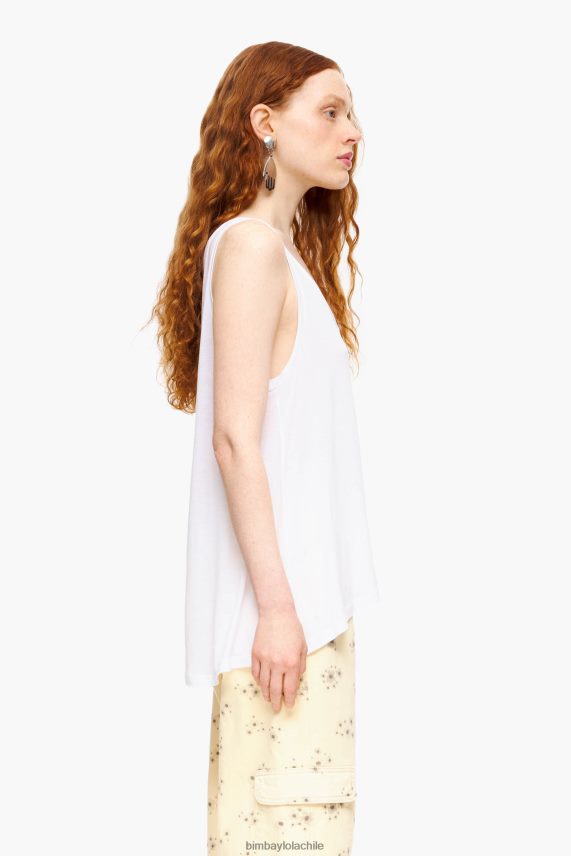 Bimba Y Lola camiseta acampanada PT6884316 ropa blanco