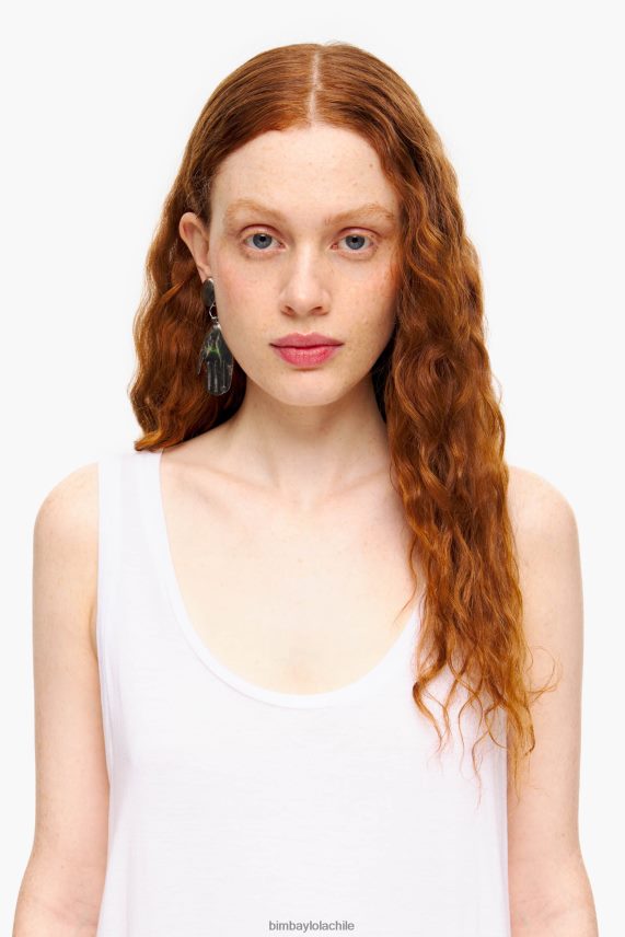 Bimba Y Lola camiseta acampanada PT6884316 ropa blanco