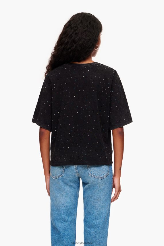 Bimba Y Lola camiseta boxy piedras multicolor PT6884296 ropa negro