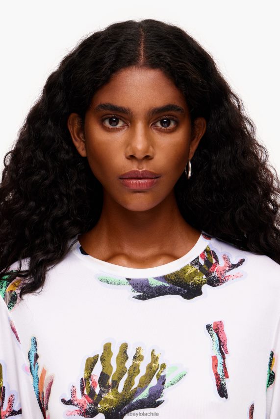 Bimba Y Lola camiseta con estampado coral PT6884265 ropa Marfil