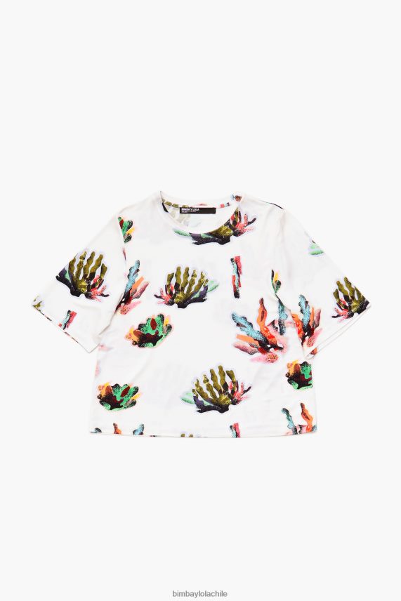Bimba Y Lola camiseta con estampado coral PT6884265 ropa Marfil