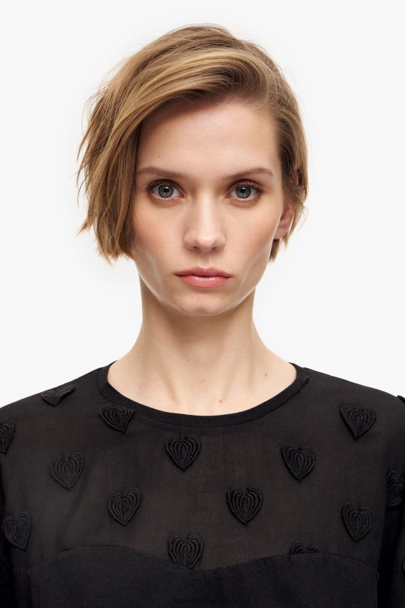 Bimba Y Lola camiseta de algodón con corazones PT6884284 ropa negro