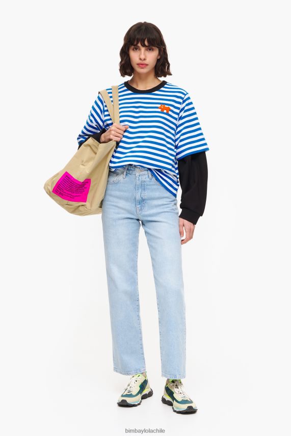 Bimba Y Lola camiseta de perro a rayas PT6884254 ropa azul