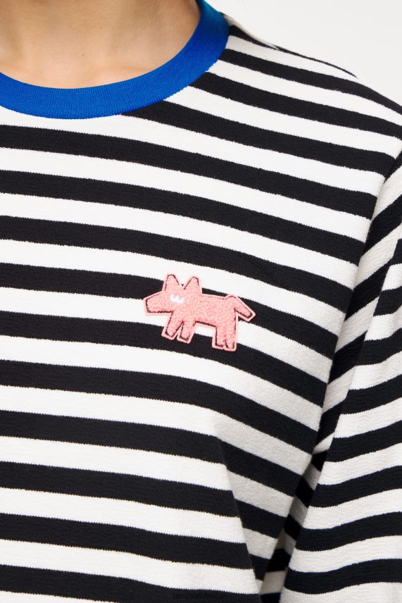 Bimba Y Lola camiseta de rayas PT6884251 ropa negro