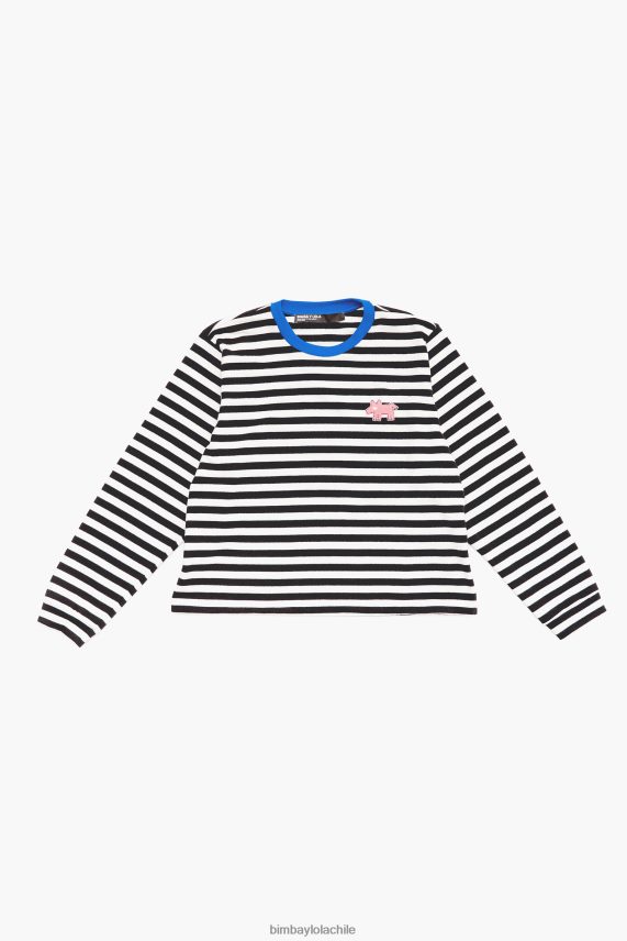 Bimba Y Lola camiseta de rayas PT6884251 ropa negro