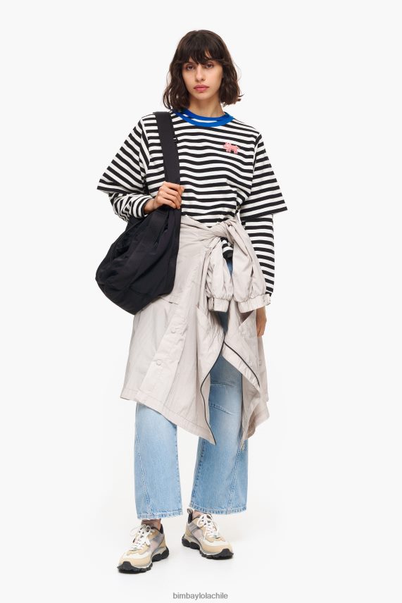 Bimba Y Lola camiseta de rayas PT6884251 ropa negro