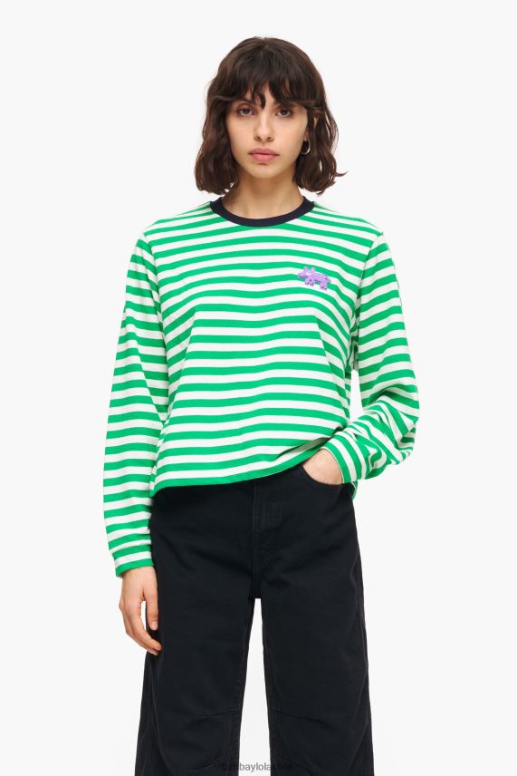 Bimba Y Lola camiseta de rayas PT6884255 ropa verde