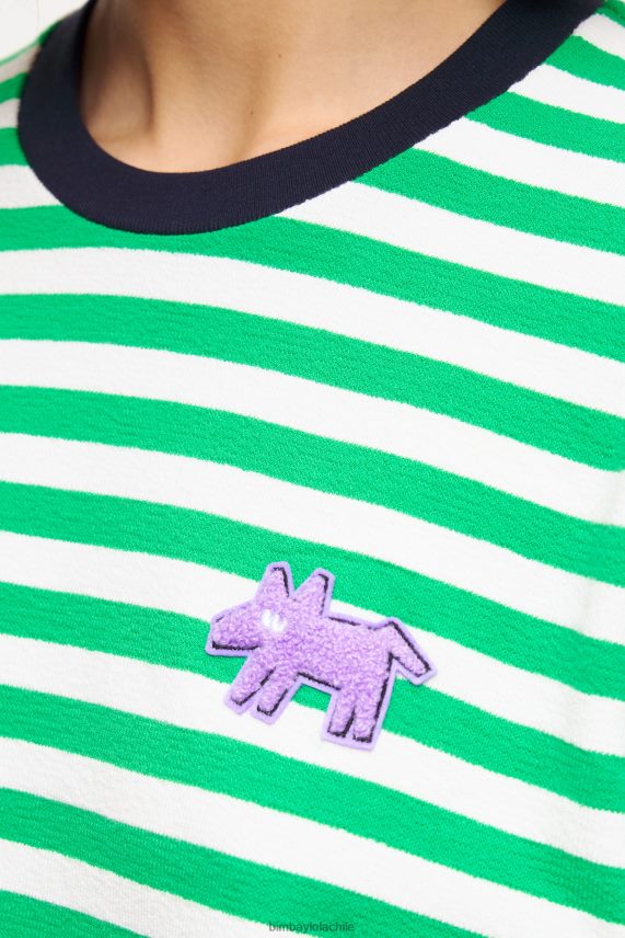 Bimba Y Lola camiseta de rayas PT6884255 ropa verde