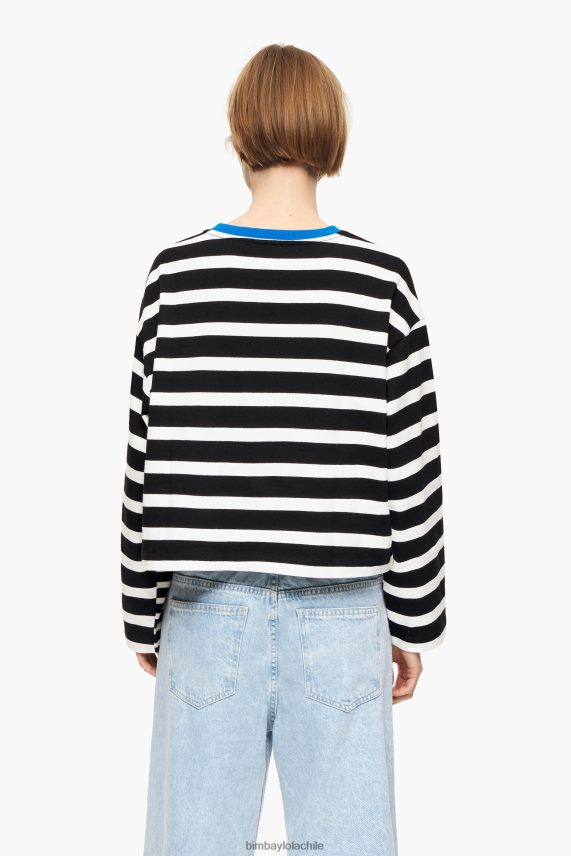 Bimba Y Lola camiseta de rayas PT6884317 ropa negro