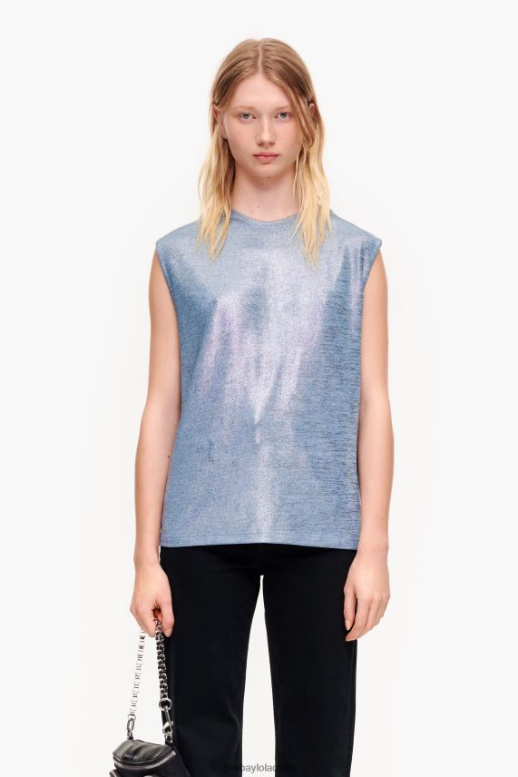 Bimba Y Lola camiseta fluida corta PT6884309 ropa azul