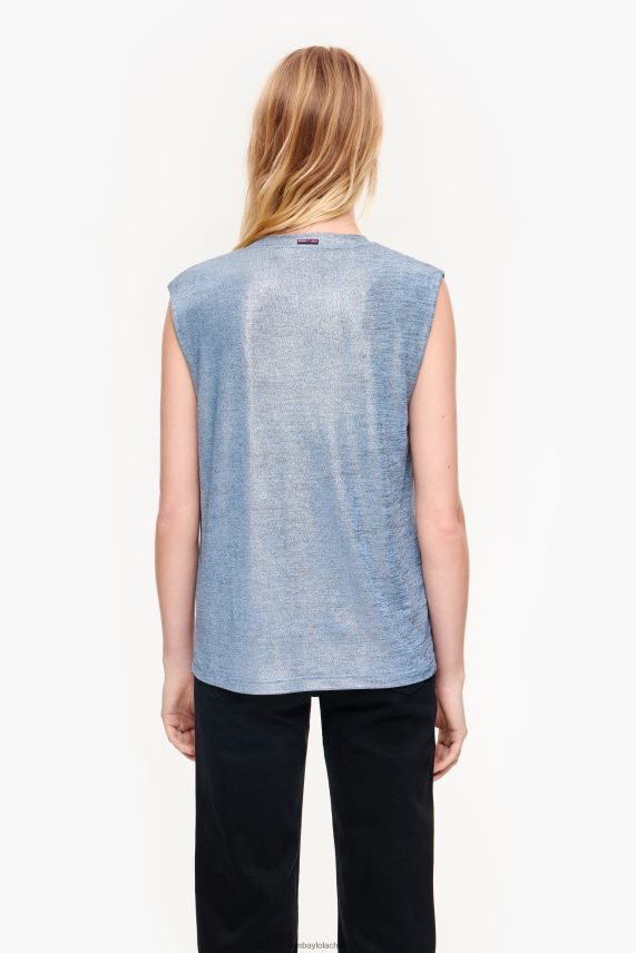 Bimba Y Lola camiseta fluida corta PT6884309 ropa azul