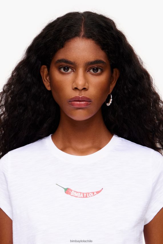Bimba Y Lola camiseta guindilla PT6884246 ropa blanco
