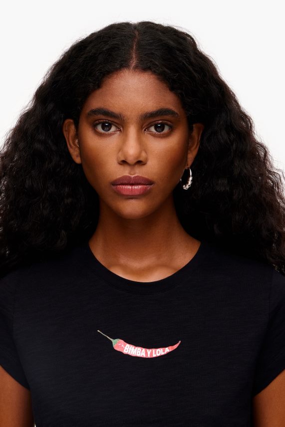 Bimba Y Lola camiseta guindilla PT6884247 ropa negro