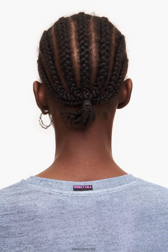 Bimba Y Lola camiseta metalizada PT6884306 ropa azul fluido