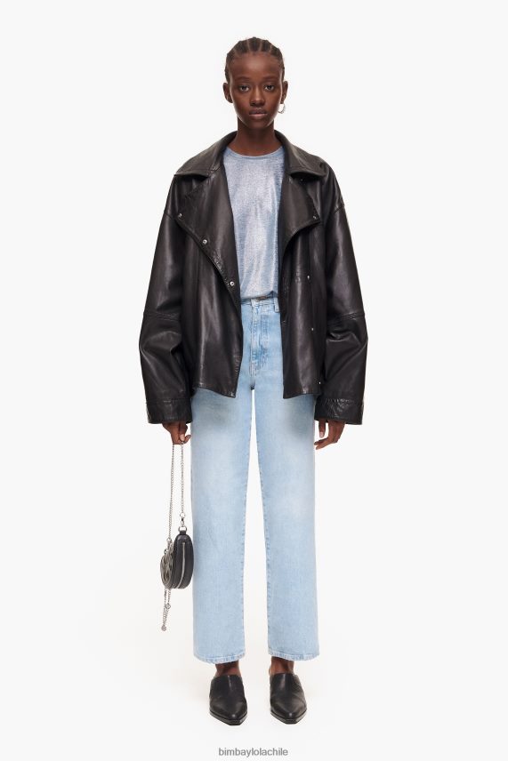 Bimba Y Lola camiseta metalizada PT6884306 ropa azul fluido