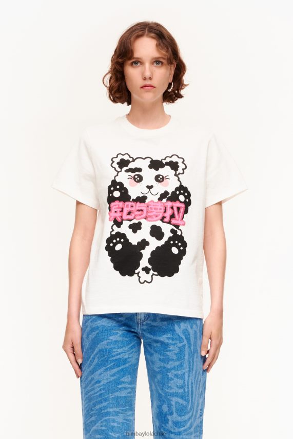 Bimba Y Lola camiseta oso panda PT6884279 ropa blanco