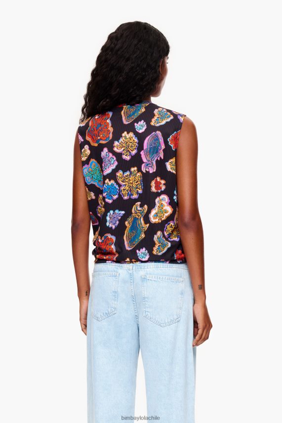 Bimba Y Lola camiseta pez mar PT6884262 ropa negro